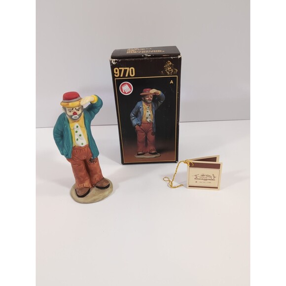 Flambro Emmett Kelly Jr Signature Collection Lookout 9770 A 5.5" Clown Figurine - Picture 1 of 9